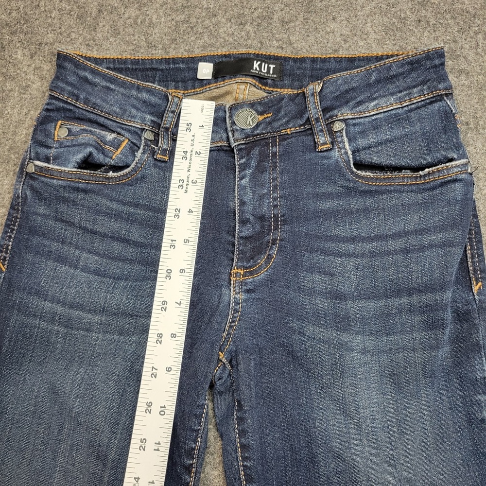 Kut From The Kloth Jeans Womens Pettie 0 Blue Denim Stretch Y2K Diana Skinny Leg - Picture 7 of 11